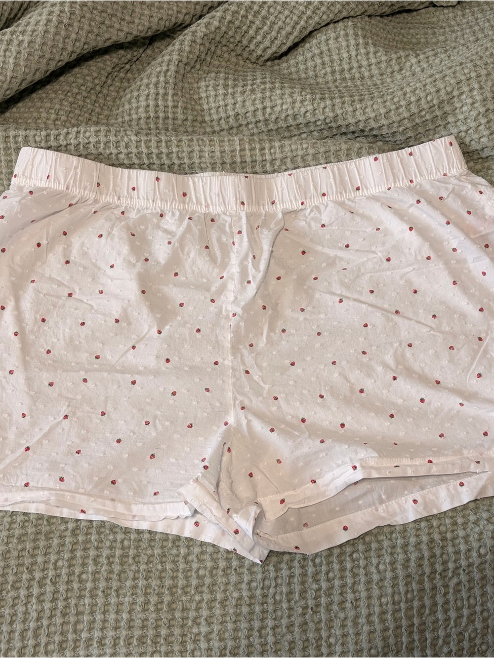 Cotton strawberry lounge shorts | midsize plus size pajamas